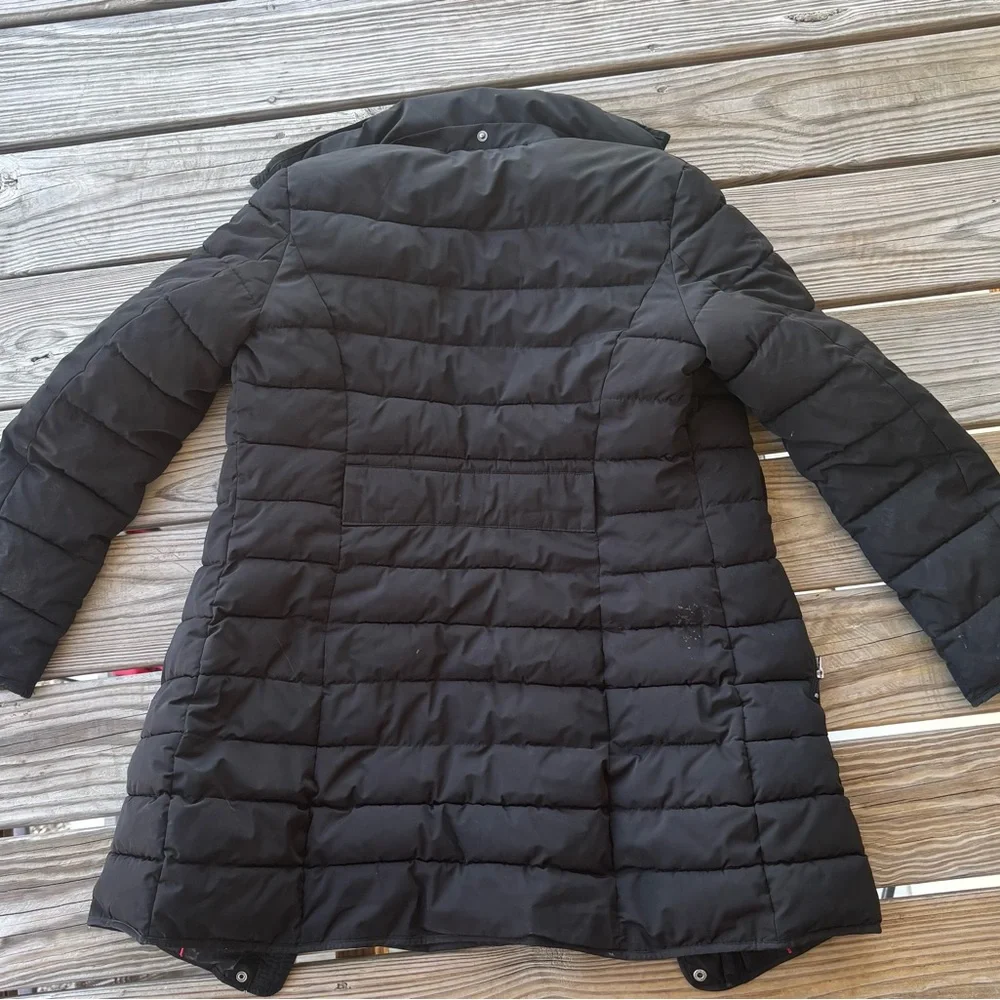 Tommy Hilfiger Long Puffer Jacket S Black | Warm Winter Coat - Picture 4 of 5